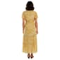 Womens Vivid Aura Short Sleeve Floral Smock Waist Tier Maxi Dress - image 2