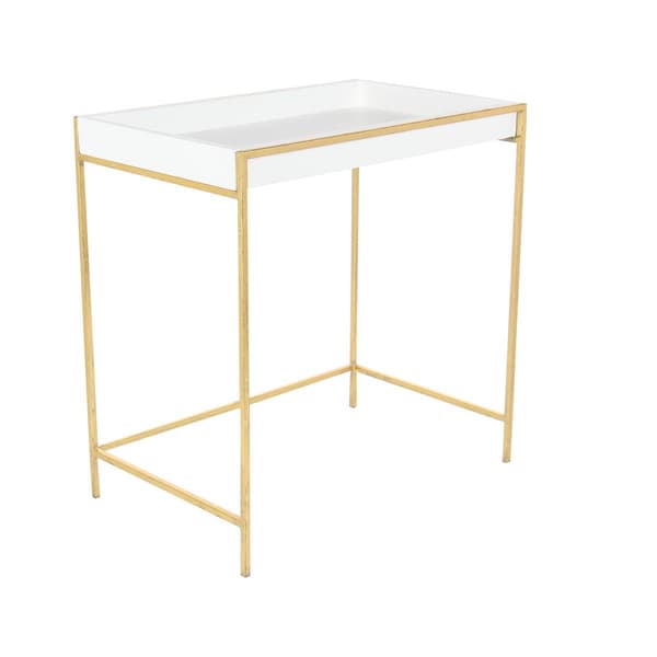 9th & Pike® Gold Metal Contemporary Console Table - Set of 2