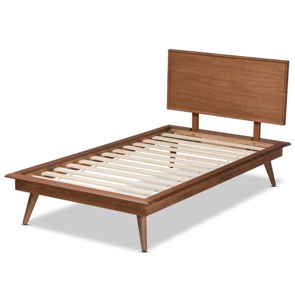 Baxton Studio Karine Walnut Brown Finished Wood Platform Bed