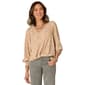Petites Democracy Long Smocked Blouson Hem Top - image 1