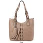 Sam & Hadley Stud Tote w/ Mini Wallet Hangoff - image 5