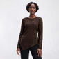 Womens BB Dakota Long Sleeve Lace Asymmetrical Hem Blouse - image 1