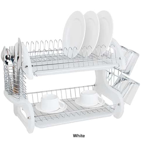 Home Basics 2 Tier Dish Drainer