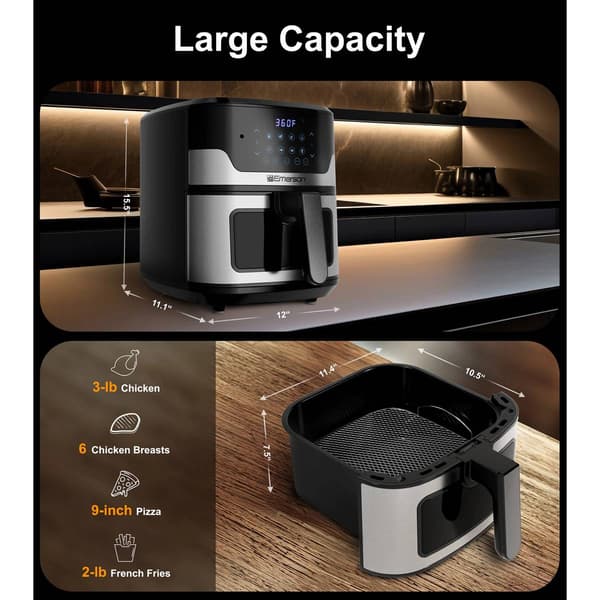 Emerson Smartvoice 5.3 Quart Air Fryer