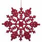 Northlight Seasonal 24ct. Berry Pink Glitter Snowflake Ornaments - image 1