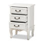 Baxton Studio Gabrielle Traditional French Country 3 Drawer Night - image 2