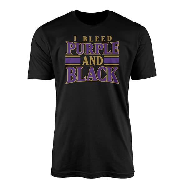 Mens I Bleed Purple & Black Short Sleeve Tee - image 