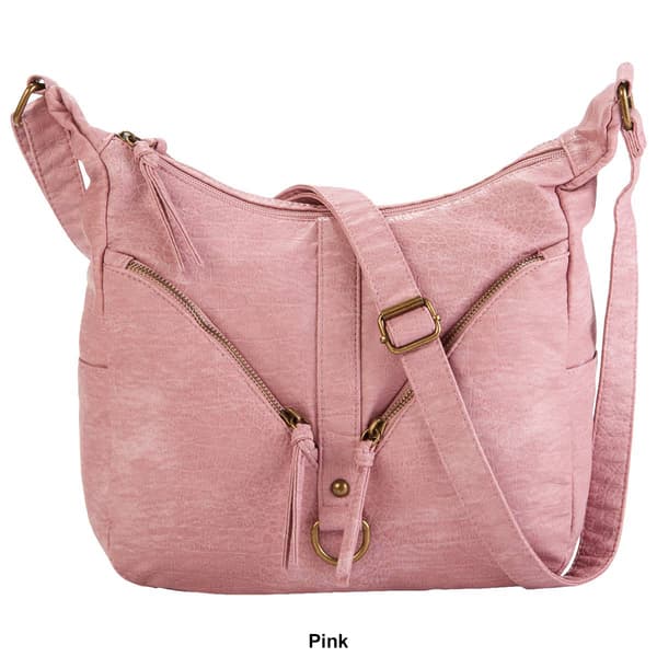 Bueno Curved Pocket Croc D/E Hobo