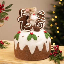Northlight Mouse & Gingerbread Man Cake Christmas Decoration