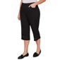Plus Size Alfred Dunner Detail Driven Geometric Cut Out Capris - image 3