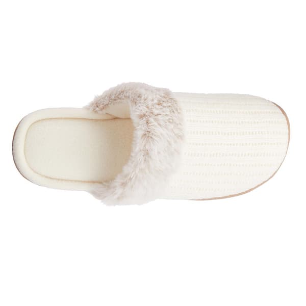 Womens Isotoner Carmen Rib Knit Chenille Clog Slippers