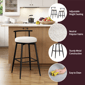 HH2 Home Dael Metal & Upholstered Adjustable Height Swivel Stool - image 10