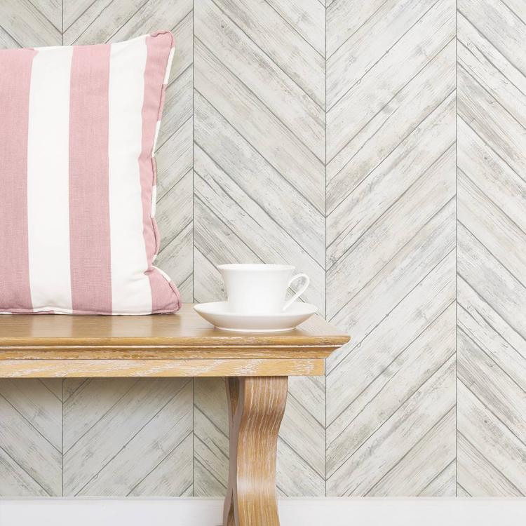 RoomMates® Herringbone Wood Boards Peel & Stick Wallpaper