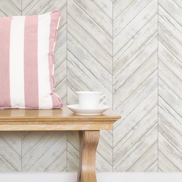 RoomMates® Herringbone Wood Boards Peel & Stick Wallpaper