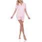 Womens White Mark Short Sleeve Pajama Set - image 1