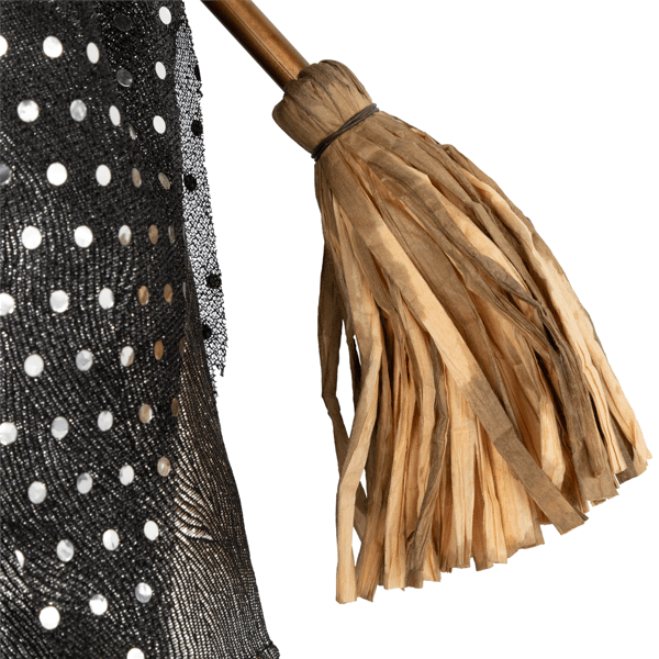Northlight Witch with Broom Hanging Halloween Decoration