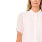 Womens Cece Puff Crochet Sleeve Scallop Edges Button Down - image 4