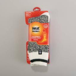 Mens Heat Holders® Cream Block Twist Socks