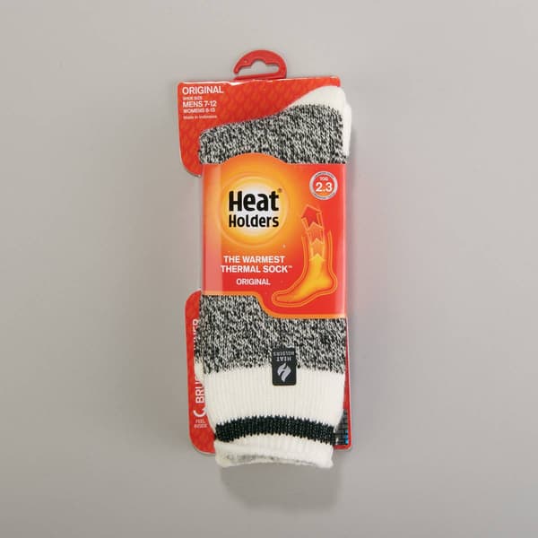 Mens Heat Holders&#174; Cream Block Twist Socks