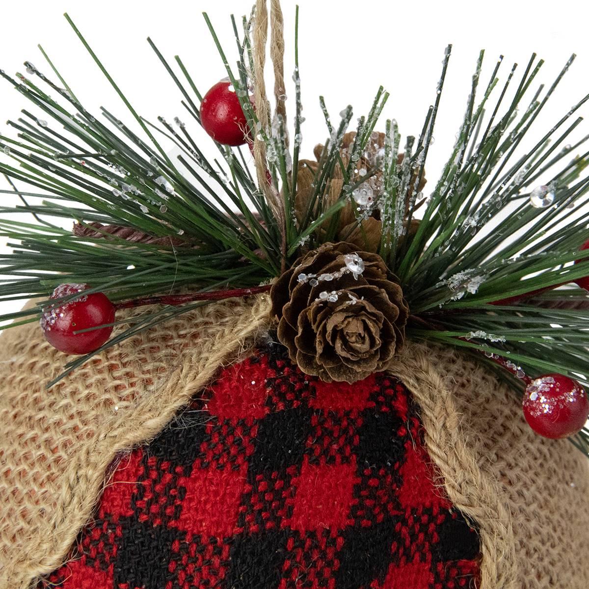 Northlight Seasonal 5.75in. Burlap Christmas Stocking Ornament