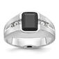 Mens Gentlemens Classics(tm) 14kt. White Gold Square Onyx Ring - image 1