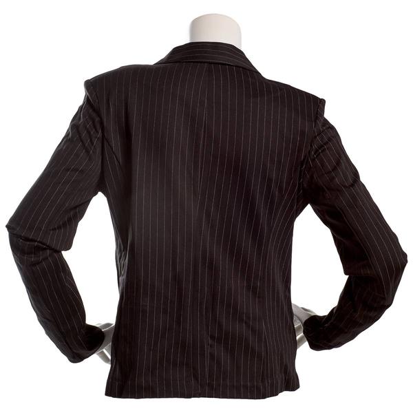 Juniors A. Byer Pinstripe Notch Collar Blazer