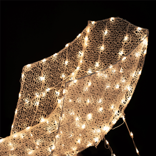 Northlight 48in. White Crystal 3D Sleigh Christmas Outdoor Decor