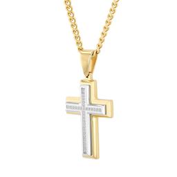 Mens Gentlemen's Classics™ Two-Tone Cross Pendant