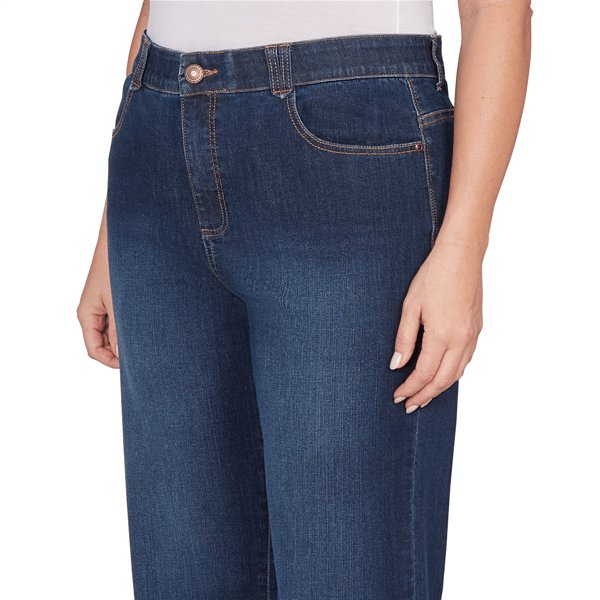 Plus Size Ruby Rd. Key Items Premium Stretch Denim Wide Leg Jeans