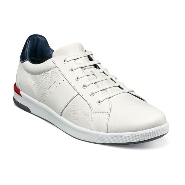 Mens Florsheim Crossover Lace To Toe White Casual Sneakers - image 