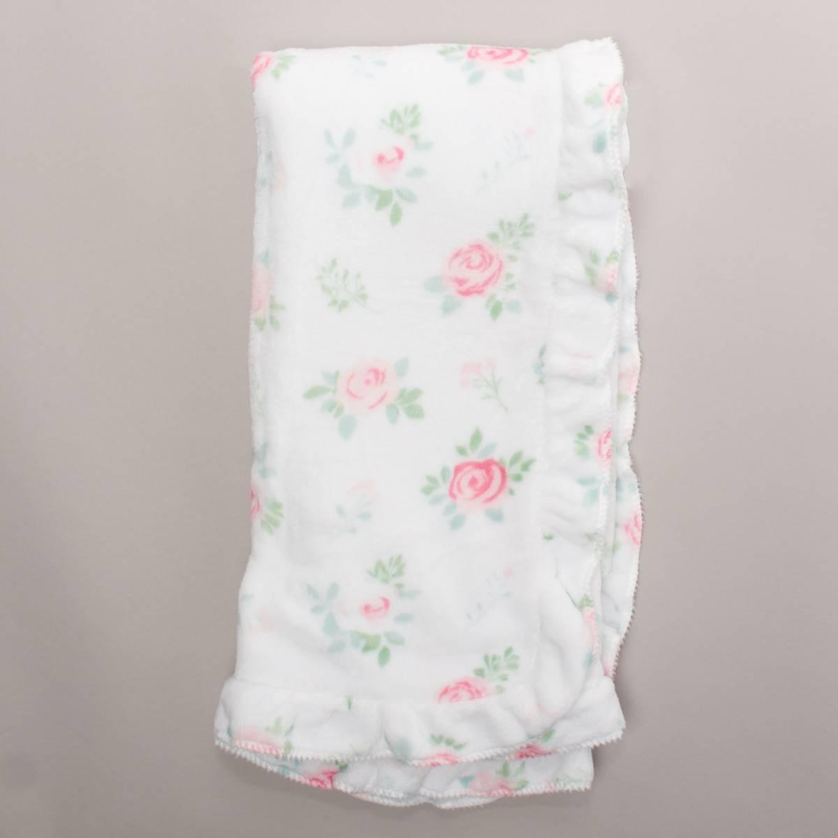 DreamKids Flower Ruffle Edge Baby Blanket