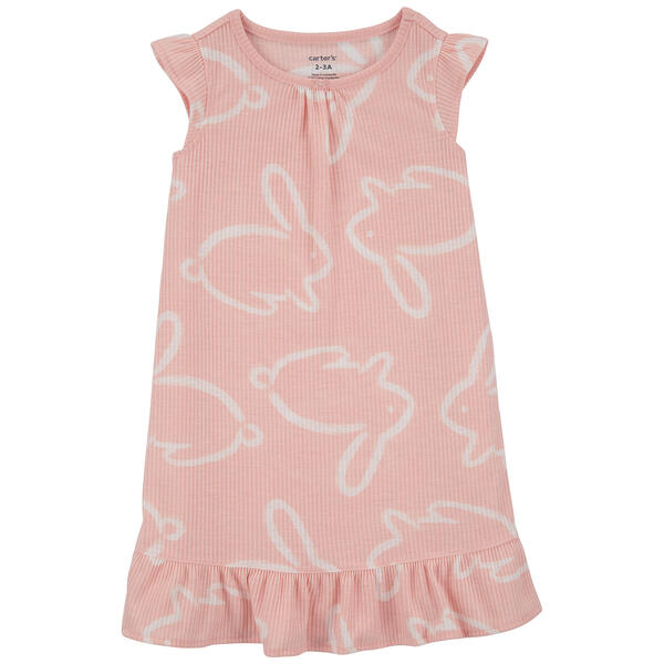 Girls Carter''s&#40;R&#41; Pink Bunny Nightgown - image 