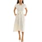 Womens Nina Leonard Short Dolman Sleeve Floral Shirtdress - image 2