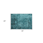 HomeRoots Abstract Teal Non Skid Indoor Outdoor Accent Rug - image 3