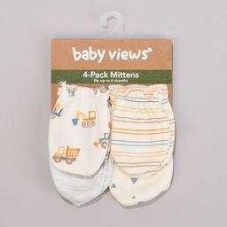 Baby Boy (NB-6M) baby views(R) 4pk. Construction Crew Mitten