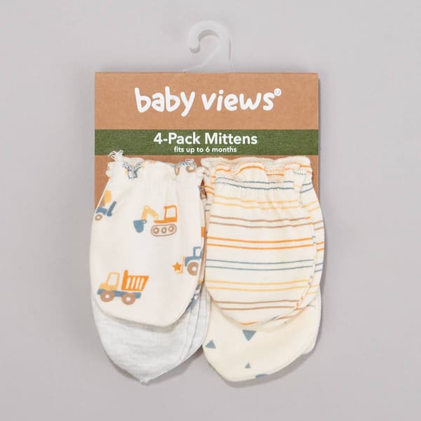 Baby Boy (NB-6M) baby views(R) 4pk. Construction Crew Mitten - image 
