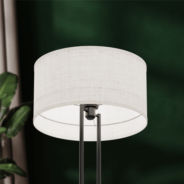 Infibrite 25in. Modern Structure Table Lamp with Textured Shade