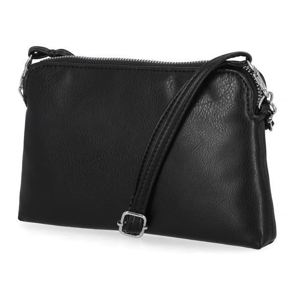 Mundi Sabrina Black Smooth Textured Crossbody