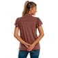 Womens Adrianna Papell Flutter Sleeve Solid Henley Blouse - image 2