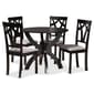 Baxton Studio Rasa Modern Dark Brown Wood 5pc. Dining Set - image 1