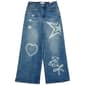 Girls (7-14) YMI® Tattoo Print Wide Leg Jeans - image 2