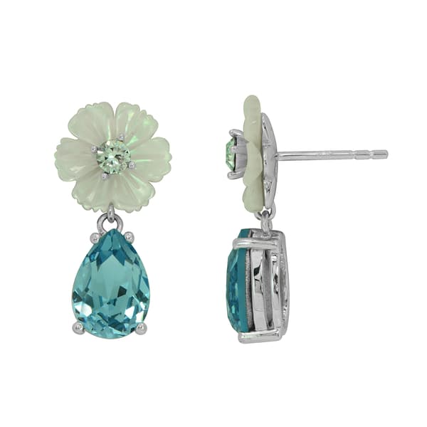 Candela Swarovski&#40;R&#41; Mother of Pearl & Crystal Earrings - image 