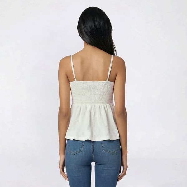 Juniors Derek Heart Daisy Lace Bodice Tank Top with Bra Cups