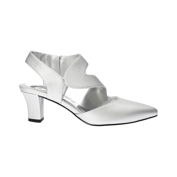 Womens Easy Street Venue Asymmetrical Satin Pumps