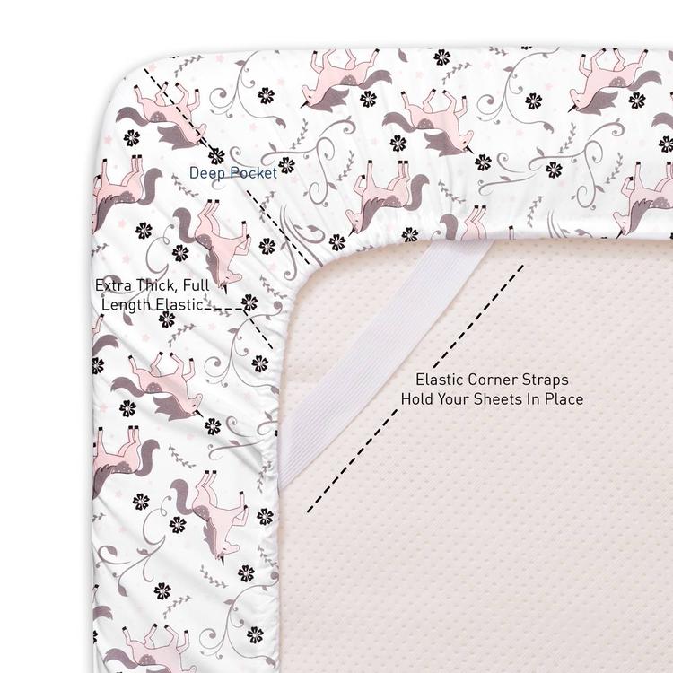 Sweet Home Collection Kids Fun & Colorful Unicorns Sheet Set