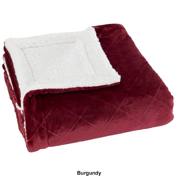 Mountain Ridge Plush Sherpa Throw