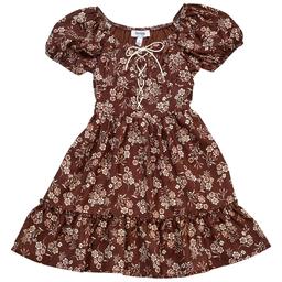 Girls (7-16) Speechless® Puff Sleeve Floral Tie Front Dress