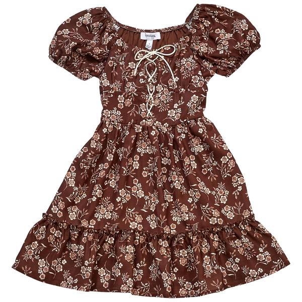 Girls (7-16) Speechless® Puff Sleeve Floral Tie Front Dress