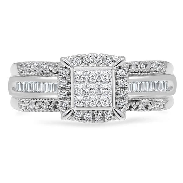 Diamond Classics(tm) White Gold 1ctw. Diamond Bridal Ring - image 