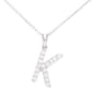 Gianni Argento Silver Initial Pendant Necklace - K - image 1